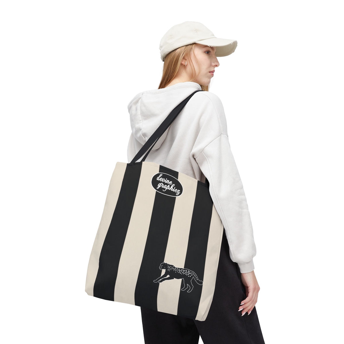 STRIPES - BLACK BAG