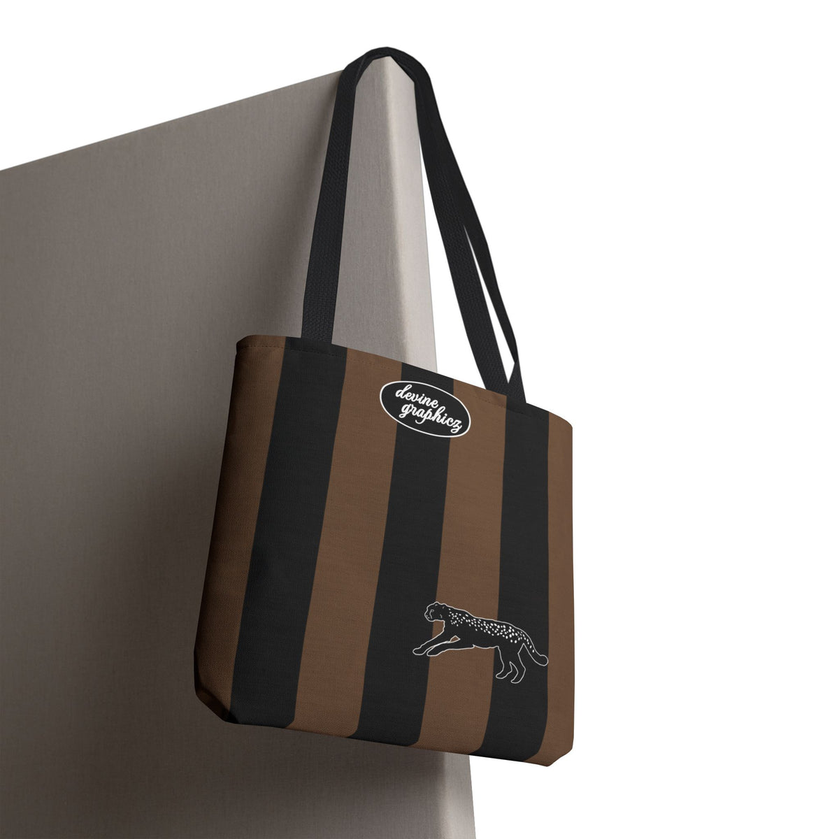 STRIPES - BLACK / BROWN BAG